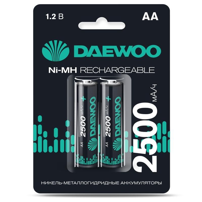 аккумулятор aa/hr6 1.2в 2500ма.ч ni-mh bl-2 (уп.2шт) daewoo 5043268 от магазина Штепсель и батарейка.