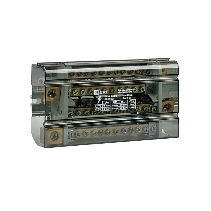 блок распределительный (кросс-модуль) 160a (4x12) proxima ekf db-160-4x12 от магазина Штепсель и батарейка.