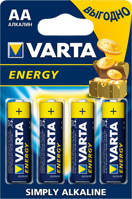 элемент питания lr6 (аа) varta energy (упак.4шт) от магазина Штепсель и батарейка.