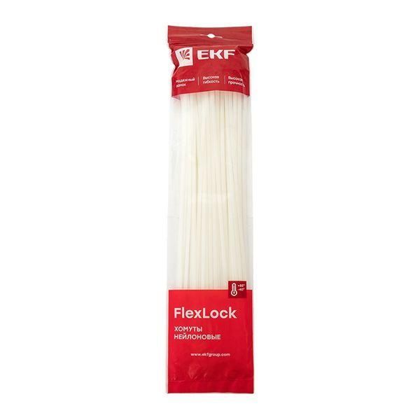 хомут p6.6 4.8х400 flexlock стандартный бел. (уп.100шт) proxima ekf plc-fl-ctsw-4.8x400 от магазина Штепсель и батарейка.