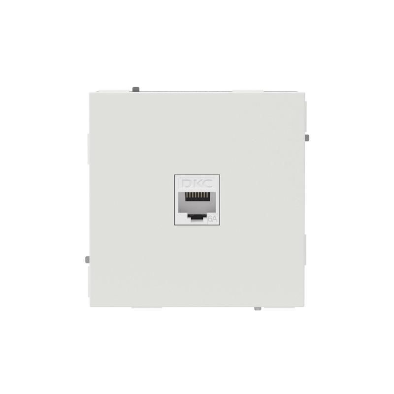 розетка компьютерная 1-м kant rj45 кат.6a без шторки бел. песок dkc 7010673 от магазина Штепсель и батарейка.