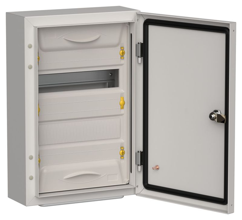 корпус щрн-24 (1х24) titan 5 460х310х140 ip54 метал. сер. iek ti5-50-n-024-54-7035 от магазина Штепсель и батарейка.