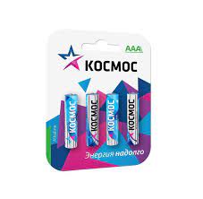 элемент питания алкалиновый aaa/lr03 bp-4 (блист.4шт) космос от магазина Штепсель и батарейка.