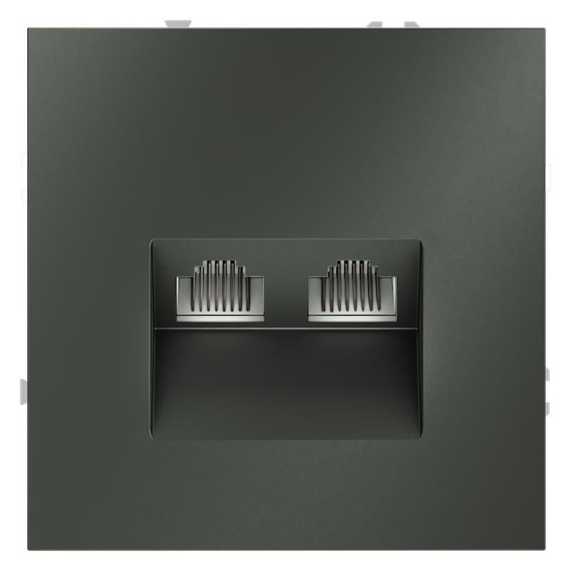 розетка компьютерная 2-м сп s70 rj45 + rj45 кат.6 механизм титан voltum vls060206 от магазина Штепсель и батарейка.