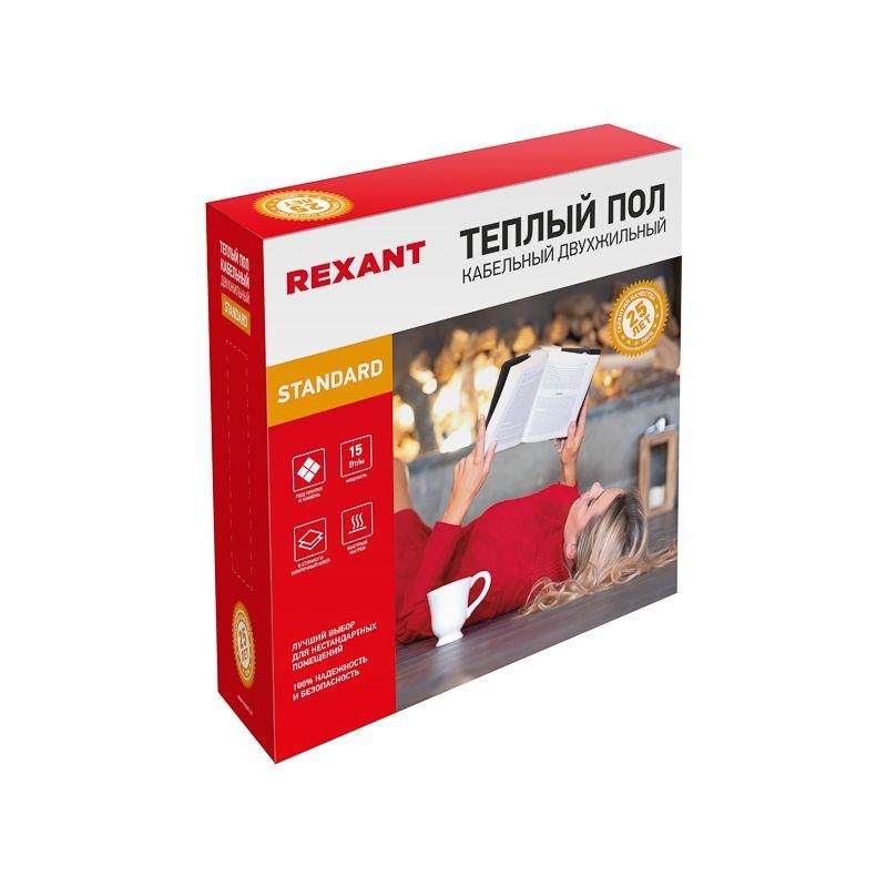 комплект "теплый пол" (кабель) двухжил. 450вт 30м 2.7-3.8кв.м rnd-30-450 в стяжку rexant 51-0514-3 от магазина Штепсель и батарейка.