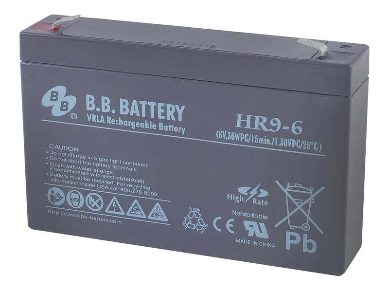 аккумулятор 6в 9а.ч hr 9-6 b.b. battery от магазина Штепсель и батарейка.