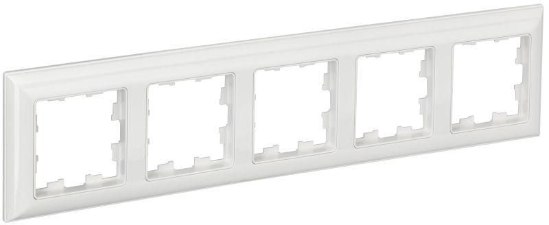 рамка 5-м brite ру-5-бр бел./бел. iek br-m52-12-k01 от магазина Штепсель и батарейка.