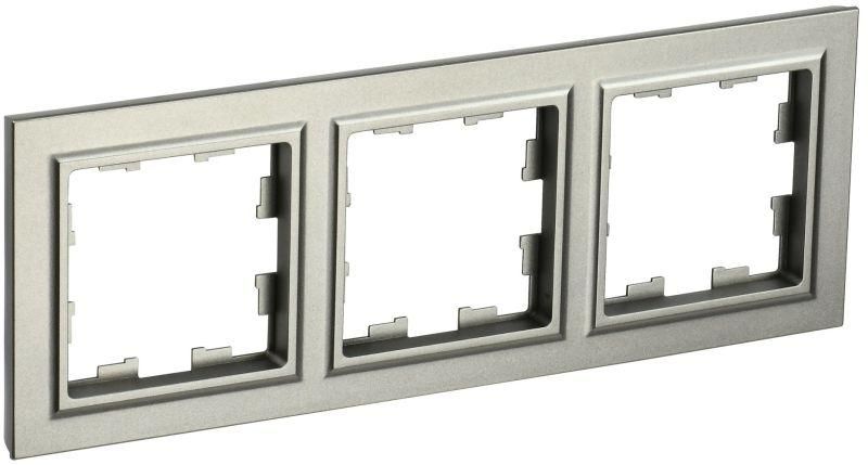 рамка 3-м brite ру-3-брш шампань iek br-m32-k37 от магазина Штепсель и батарейка.