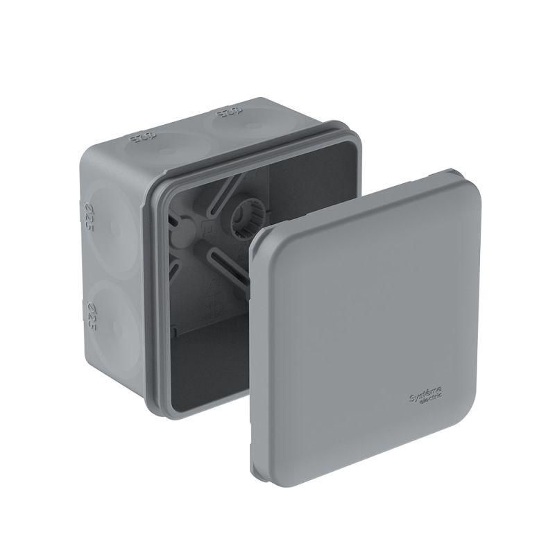 коробка распределительная multibox ip66 70х70х42 diy (со стикером) сер. se imt351961 от магазина Штепсель и батарейка.