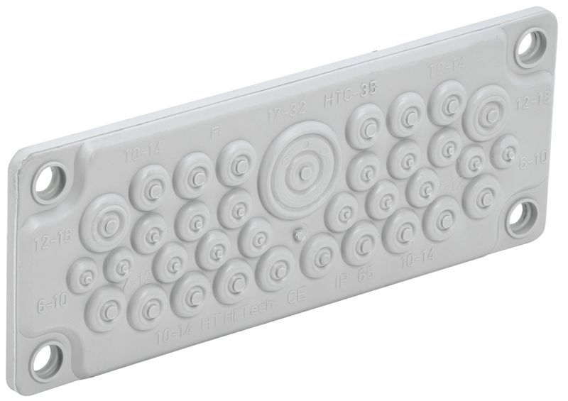 ввод кабельный мембранный 35 отверстий d6-32мм ip65 (без клипс) titan iek ti-01d-mc-035-65 от магазина Штепсель и батарейка.