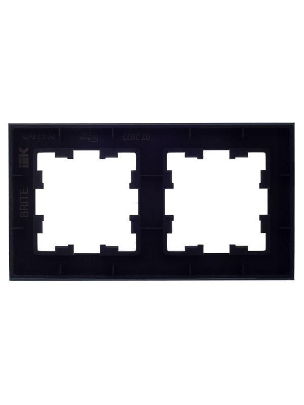 рамка 2-м brite ру-2-2-бртб стекло темн. бронза iek br-m22-g-k45 от магазина Штепсель и батарейка.