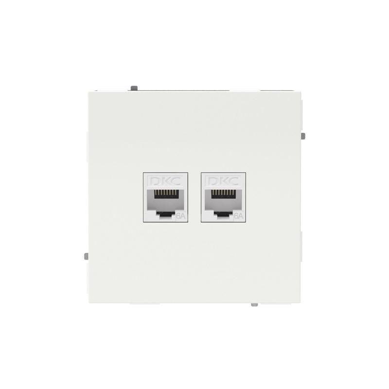 розетка компьютерная 2-м kant rj45 кат.6a без шторки бел. магнолия dkc 7000674 от магазина Штепсель и батарейка.