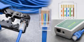 Как обжать кабель витой пары: схема RJ-45 и проверка Как обжать кабель витой пары: схема RJ-45 и проверка