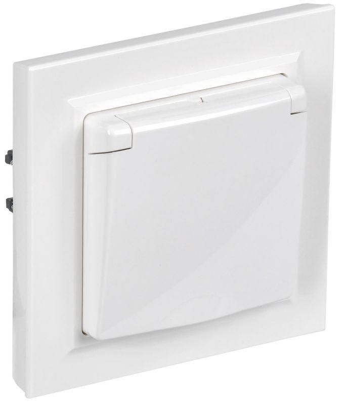 розетка с крышкой brite 16а ip44 рсбш10-3-44-брб механизм бел. в сб. iek br-r16-16-44-k01-f-pro от магазина Штепсель и батарейка.