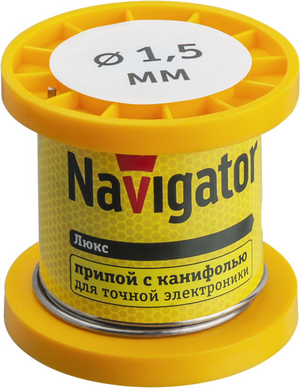 припой 93 077 nem-pos02-61k-1.5-k50 (пос-61; катушка; 1.5мм; 50 г) navigator 93077 от магазина Штепсель и батарейка.