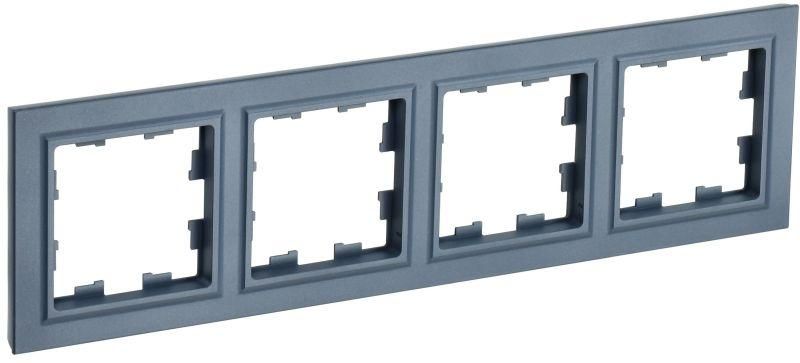 рамка 4-м brite ру-4-брм маренго iek br-m42-k35 от магазина Штепсель и батарейка.
