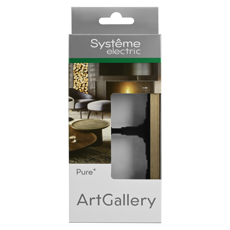 рамка 2-м artgallery pure метал. латунь se gal312202 от магазина Штепсель и батарейка.