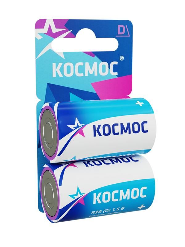 элемент питания солевой d/r20 (блист.2шт) космос kocr202bl от магазина Штепсель и батарейка.