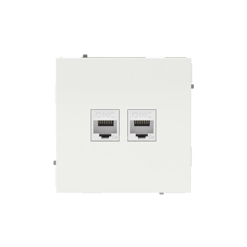 розетка компьютерная 2-м kant rj45 кат.5e без шторки бел. магнолия dkc 7000664 от магазина Штепсель и батарейка.