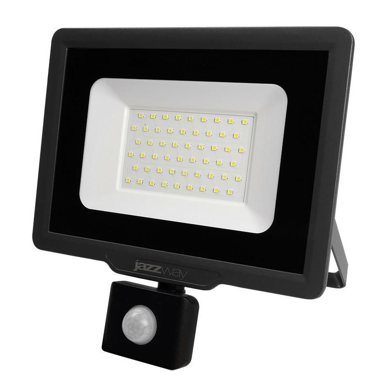 прожектор светодиодный pfl-c3 sensor 50вт 6500к ip65 до закален. прозр. стекло pro jazzway 5026940a от магазина Штепсель и батарейка.