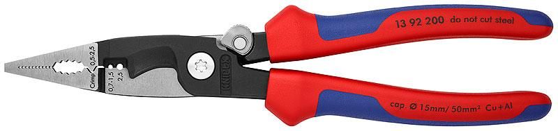 клещи электромонтажные 6-в-1 l-200мм knipex kn-1392200 от магазина Штепсель и батарейка.