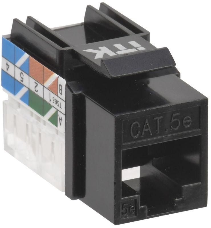 модуль keystone jack кат.5e utp 110 idc 90град. черн. itk cs1-1c5eu-11-09 от магазина Штепсель и батарейка.