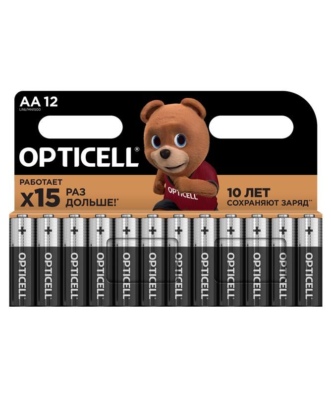 элемент питания алкалиновый aa/lr6 (блист. 12шт) basic opticell 5051010 от магазина Штепсель и батарейка.