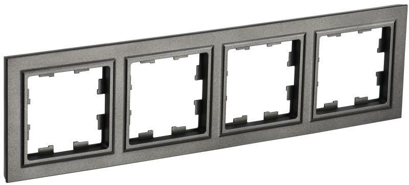рамка 4-м brite ру-4-бртб бронза iek br-m42-k45 от магазина Штепсель и батарейка.