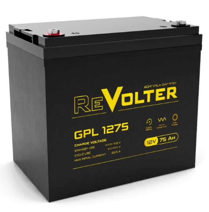 аккумулятор 12в 75а.ч gpl 1275 revolter 4614040030038 от магазина Штепсель и батарейка.