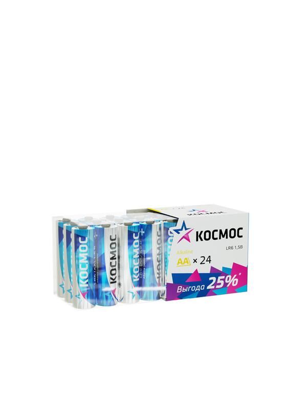 элемент питания алкалиновый aa/lr6 пластик. бокс (уп.24шт) космос koclr6_24box от магазина Штепсель и батарейка.