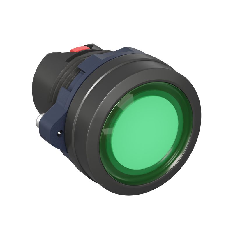 головка кнопки плоская прозрачная с фиксацией зел. dkc m22p-fllgp от магазина Штепсель и батарейка.