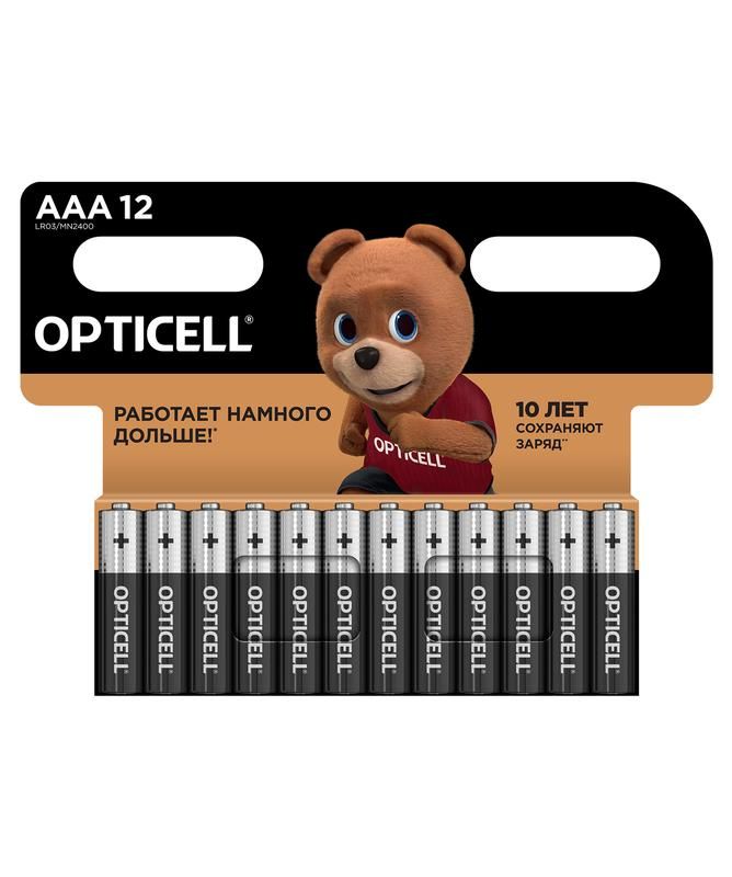 элемент питания алкалиновый aaa/lr03 (блист. 12шт) basic opticell 5051011 от магазина Штепсель и батарейка.