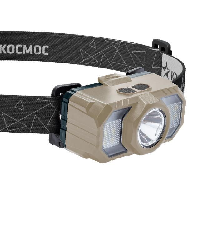 фонарь аккумуляторный налобный 2вт led+2вт smd led+красн. съемные li-ion 2x18650 1200ма.ч=2400 ма.ч корпус abs-пластик usb-шнур регулируемый эласт. ремешок космос koc506lit от магазина Штепсель и батарейка.