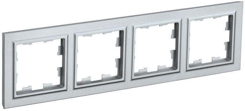 рамка 4-м brite ру-4-бра алюм. iek br-m42-k47 от магазина Штепсель и батарейка.
