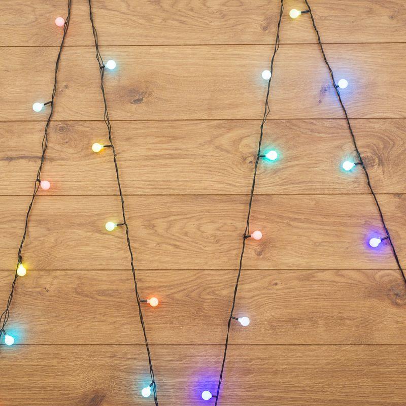 гирлянда светодиодная "шарики" 5м d18мм 30led rgb 3.6вт 220-240в ip20 провод пвх темн. зел. neon-night 303-549 от магазина Штепсель и батарейка.