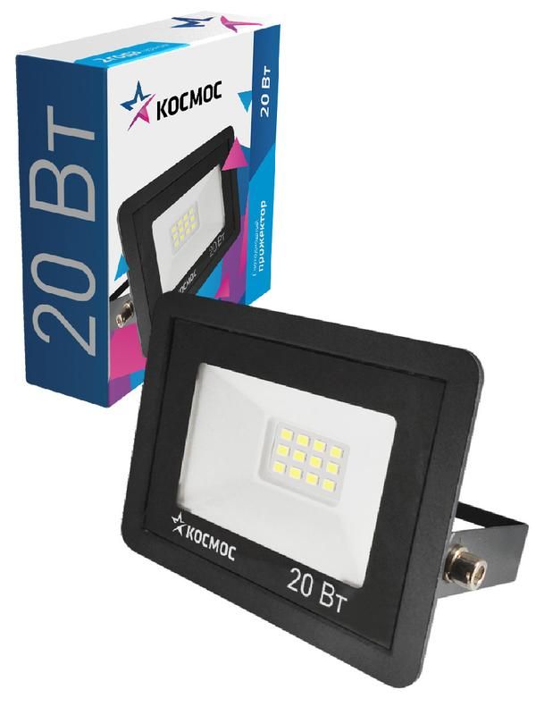 прожектор светодиодный 20вт 6500к ip65 1600лм космос k_pr5_led_20 от магазина Штепсель и батарейка.
