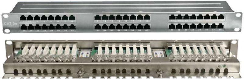 патч-панель 19дюйм 1u кат.5e полн. экранир. 48 портов rj45 dual idc pphd-19-48-8p8c-c5e-sh-110d высок. плотности hyperline 420641 от магазина Штепсель и батарейка.