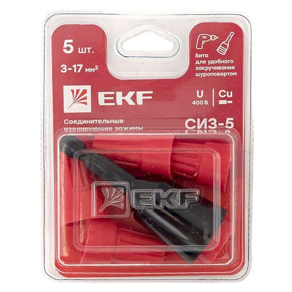 соединитель проводов сиз-5 (3-17кв.мм) блист. (уп.5шт) ekf plc-cc-8-b от магазина Штепсель и батарейка.