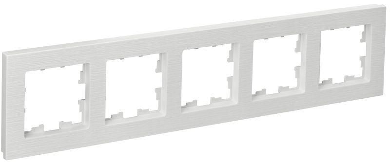 рамка 5-м brite ру-5-бр бел. рифленый iek br-m52-51-k01 от магазина Штепсель и батарейка.
