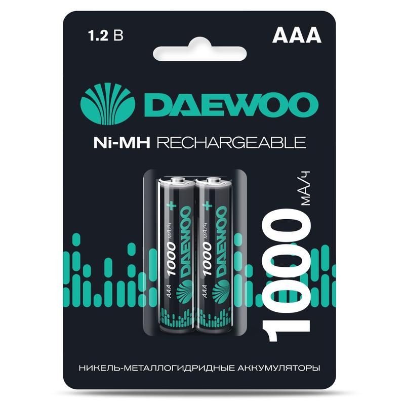 аккумулятор aaa/hr03 1.2в 1000ма.ч ni-mh bl-2 (уп.2шт) daewoo 5043176 от магазина Штепсель и батарейка.