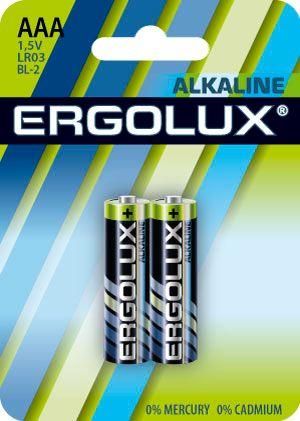 элемент питания алкалиновый aaa/lr03 1.5в alkaline bl-2 (блист.2шт) ergolux 11743 от магазина Штепсель и батарейка.