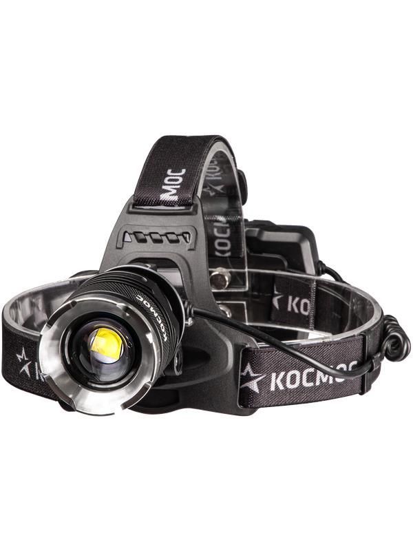 фонарь налобный аккум. 10вт p70 led/li-ion18650 3х1200ма.ч алюм. космос (koc853lit) от магазина Штепсель и батарейка.