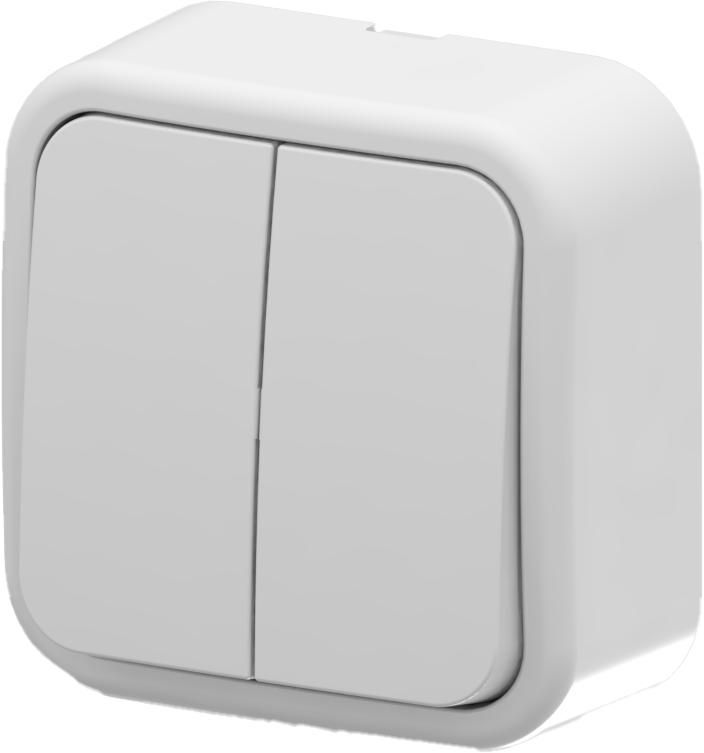 выключатель 2-кл. aria ip20 бел. arvia 25 01 1000 202 от магазина Штепсель и батарейка.