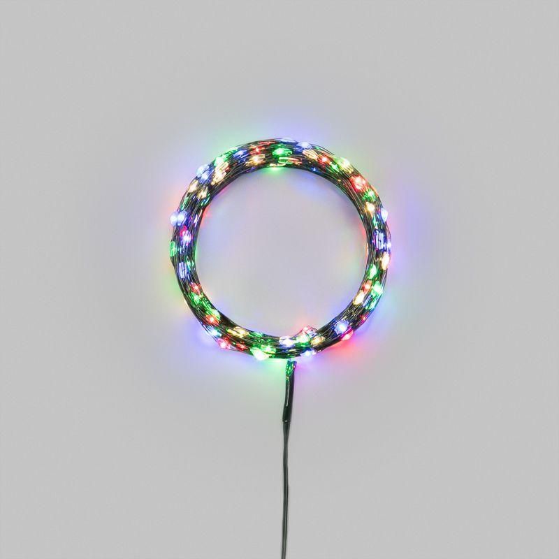 гирлянда светодиодная роса с контроллером 20м 200 led мультиколор ip20 230в зел. провод neon-night 303-269 от магазина Штепсель и батарейка.