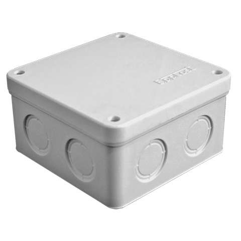 коробка распределительная оп 105х105х56мм ip54 7 выходов без гермовводов крышка на винтах сер. epplast 115062 от магазина Штепсель и батарейка.