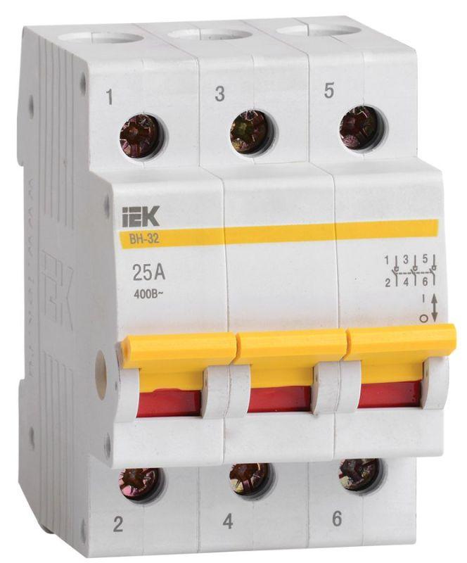 выключатель нагрузки вн-32 25а/3п iek mnv10-3-025 от магазина Штепсель и батарейка.