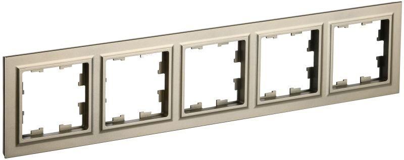 рамка 5-м brite ру-5-брш шампань iek br-m52-k37 от магазина Штепсель и батарейка.