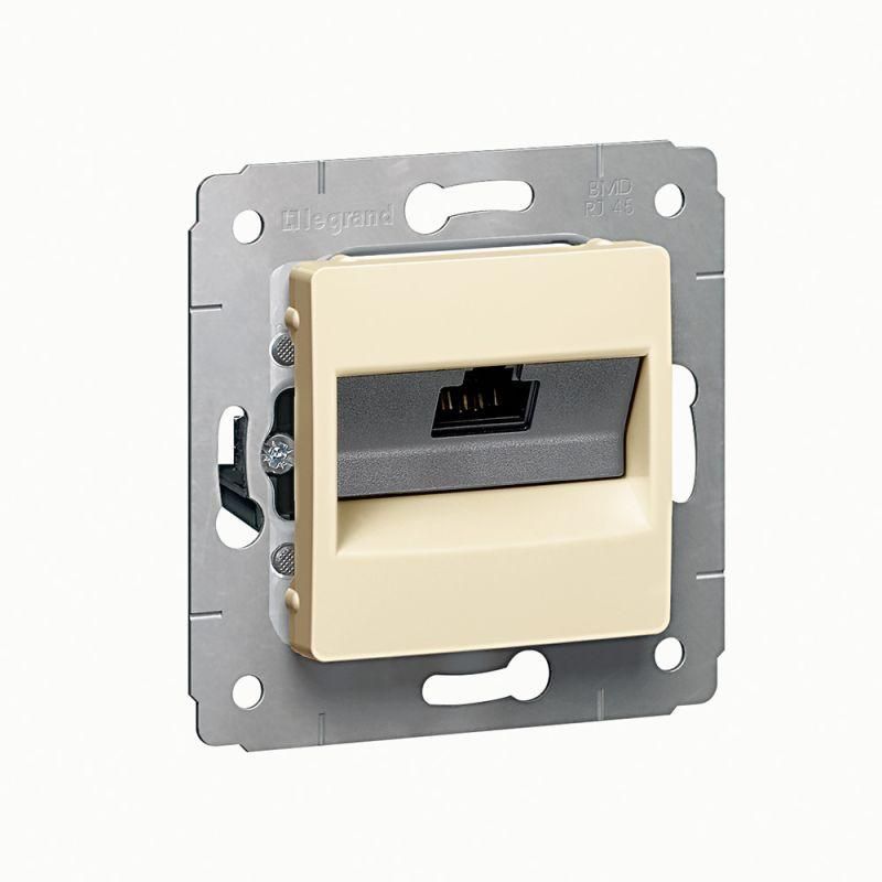 розетка компьютерная 1-м сп cariva rj45 кат.6 utp механизм сл. кость leg 773741 от магазина Штепсель и батарейка.