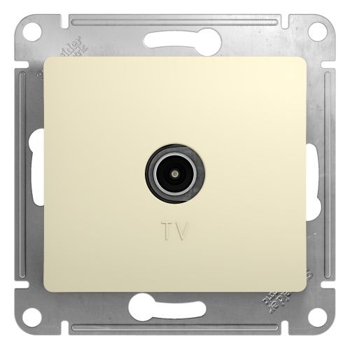 розетка телевизионная оконечная tv 1-м сп glossa 1дб механизм беж. se gsl000291 от магазина Штепсель и батарейка.