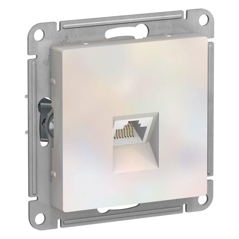 розетка компьютерная atlasdesign rj45 кат.6a механизм жемчуж. se atn000486 от магазина Штепсель и батарейка.